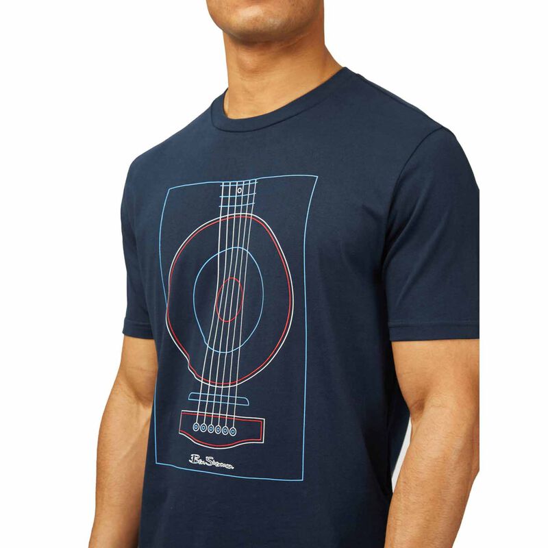 Ben Sherman Linear Guitar Print Tee image number 2